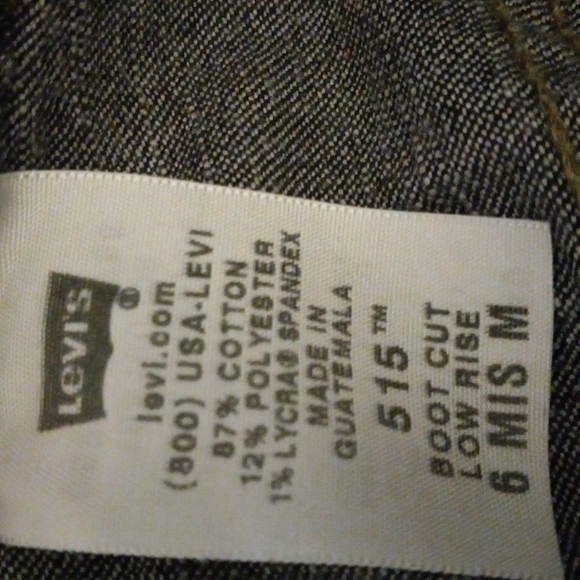 Levi's Nouveau Boot Cut Stretch 515 Jean Size 6 mis - Picture 7 of 7